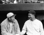 1927 Lou Gehrig Walter Johnson Charles Conlon Original 11" x 14" Photo Hand Developed from Glass Plate Negative & Published (The Sporting News Hologram/MEARS Photo LOA)