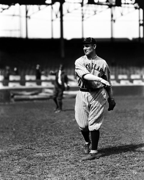1917 Ray Chapman Cleveland Indians Charles Conlon Original 11" x 14" Photo Hand Developed from Glass Plate Negative & Published (The Sporting News Hologram/MEARS Photo LOA)