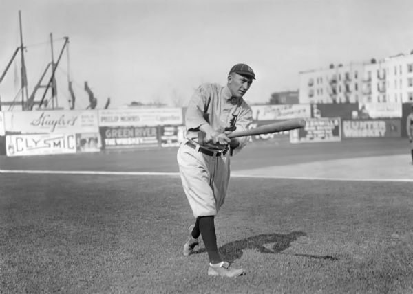 1910 Ty Cobb Detroit Tigers Charles Conlon Original 11" x 14" Photo Hand Developed from Glass Plate Negative & Published (The Sporting News Hologram/MEARS Photo LOA)