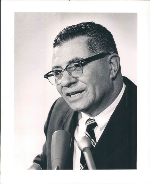 1969 Vince Lombardi Washington Redskins "TSN Collection Archives" Original Photo (Sporting News Collection Hologram/MEARS Photo LOA) - Lot of 3