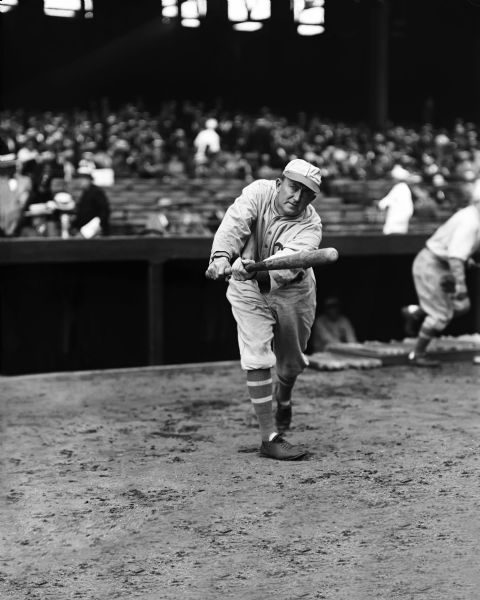 1928 Ty Cobb Philoadelphia Athletics Charles Conlon Original 11" x 14" Photo Hand Developed from Glass Plate Negative & Published (The Sporting News Hologram/MEARS Photo LOA)
