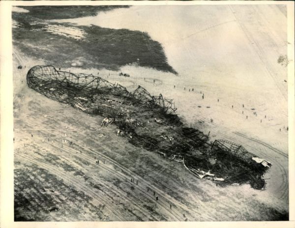 1930s Hindenburg Zepplin "The Chicago Sun Times Archives" Original Photos (Chicago Sun Times Hologram/MEARS Photo LOA) - Lot of 6