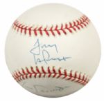 1994-2001 Top Managers Signed Baseball - Lot of 2 w/Tony LaRussa Tommy Lasorda Joe Torre - JSA 