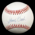 1980s Hall of Fame Single-Signed Baseball - Lot of 9 w/ Ford Feller Berra Brooks Robinson Bench Musial Schoendienst Ozzie Smith - JSA 