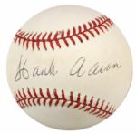 1994-2000 Hank Aaron Milwaukee Braves Brewers Single Signed ONL (Coleman) Baseball - JSA 