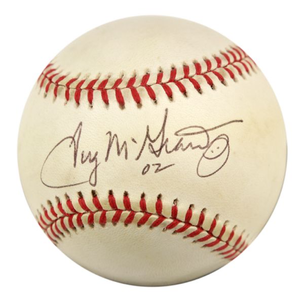 2002  Tug McGraw New York Mets Single Signed ONL (Coleman) Baseball - JSA 