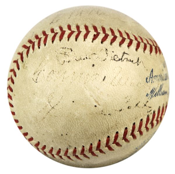 1935 Philadelphia As Team-Signed Baseball w/ Jimmie Foxx - Full JSA Letter 