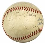 1935 Philadelphia As Team-Signed Baseball w/ Jimmie Foxx - Full JSA Letter 