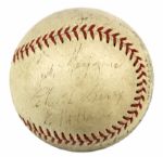 1935 Philadelphia A's Team-Signed Baseball w/ Jimmie Foxx - Full JSA Letter 