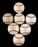 1990s-2000s Signed Baseball - Lot of 7 w/Denny McClain  Ryan Zimmerman (MEARS Auction LOA) 