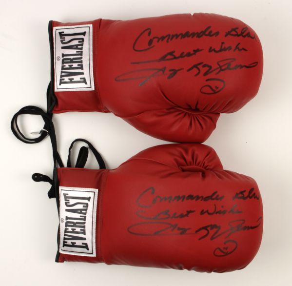 2006 Sugar Ray Leonard Dual Signed Boxing Gloves w/ Leonard LOA - JSA 