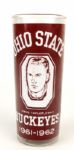 1961-62 Ohio State Buckeyes Commemorative Glass w/Bobby Knight John Havlicek & Jerry Lucas