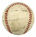 1939 New York Giants Team Signed ONL (Frick) Baseball 24 Sigs. Incl. Mel Ott Bill Terry & Carl Hubbell- JSA 