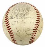 1939 New York Giants Team Signed ONL (Frick) Baseball 24 Sigs. Incl. Mel Ott Bill Terry & Carl Hubbell- JSA 