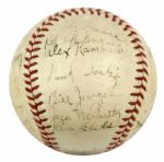 1939 New York Giants Team Signed ONL (Frick) Baseball 24 Sigs. Incl. Mel Ott Bill Terry & Carl Hubbell- JSA 