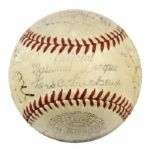 1939 New York Giants Team Signed ONL (Frick) Baseball 24 Sigs. Incl. Mel Ott Bill Terry & Carl Hubbell- JSA 