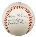 1994-2000  Johnny Sain Boston Braves Signed OAL (Budig) Baseball With Interesting Inscription & Warreb Spahn Single Signed Ball - JSA 