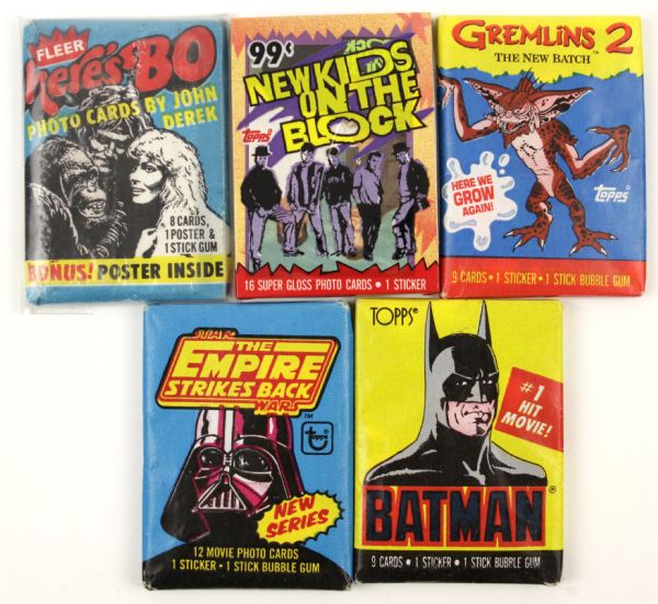 Non Sports - Movies / TV / Music - Trading Card Packs - Lot of 5