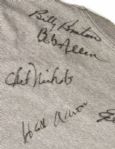 1980s Milwaukee Braves Signed Reunion Shirt w/ Hank Aaron Warren Spahn Eddie Mathews - JSA 
