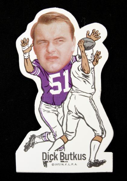 1972 Dick Butkus Chicago Bears NFPA Vinyl Sticker