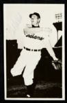 1954 Bob Feller Cleveland Indians Signed Postcard - JSA 