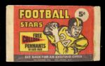 1961 Nu-Card Football Wrapper