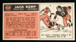 1965 Jack Kemp Buffalo Bills Topps #35 Card - Short Print 