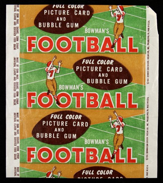 1954 Bowman Football Card Wrapper