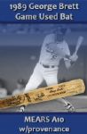 1989 George Brett Kansas City Royals Louisville Slugger Professional Model Signed Game Used Bat (MEARS A10) w/ Provenance