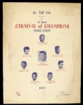 1949 First Annual Carnival of Champions Boxing Program w/ Joe Louis Sugar Ray Robinson Willie Pep Jake LaMotta