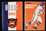 1952-67 Chicago Bears Team Yearbooks and Game Programs - Lot of 7