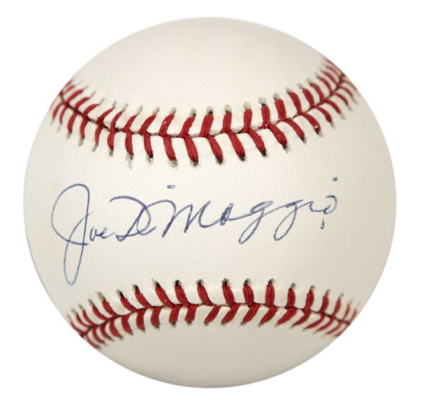 1984-94 Joe DiMaggio New York Yankees Single Signed OAL (Brown) Baseball - JSA 