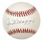 1984-94 Joe DiMaggio New York Yankees Single Signed OAL (Brown) Baseball - JSA 