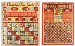 1940-50 circa Gambling Board - Lot of 2 & Boxing Pull Tab 
