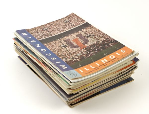 1923-90 University of Illinois Football Programs - Lot of 32