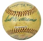 1969 Washington Senators Team Signed Baseball w/ 21 Sigs. Incl. Ted Williams - JSA 