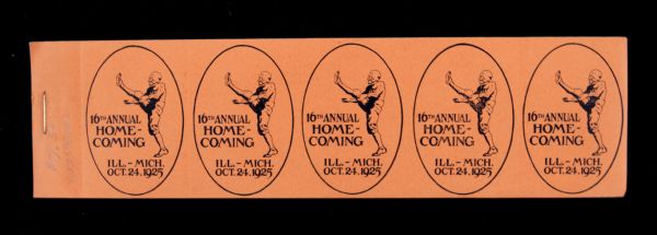 1925 University of Illinois Homecoming Unused Game Ticket - Lot of 10