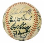 1966 San Francisco Giants Team Signed Baseball w/ 18 Sigs. Incl. Willie McCovey Willie Mays Juan Marichal Gaylord Perry  - JSA 