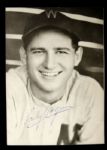 1941-48 circa Rare Vintage Playing career Early Wynn Washington Senators Signed 5" x 7" Photo - JSA