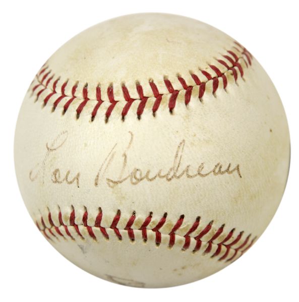 Chicago Sporting Greats Multi Signed Baseball w/ Jerry Sloan Bill George Vince Lloyd & Lou Boudreau - JSA 