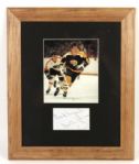 Bobby Orr Boston Bruins Signed Cut Photo Display - JSA 