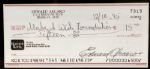 1995 Edward Arcaro Famous Jockey Signed Check - JSA 