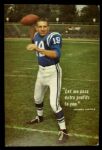 1960s Johnny Unitas Baltimore Colts RARE Oversized Aamco Color Postcard 