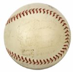 1935 Major/Minor League Signed ONL (Frick) Baseball w/Andy High Ace Elliot, Reiss - JSA 