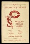 1927 University of Michigan vs. University of Chicago Official Program