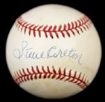 1980s-90s Hall of Fame Hurlers Signed Baseball - Lot of  4 w/Rollie Fingers Tom Seaver Steve Carlton Robin Roberts - JSA 