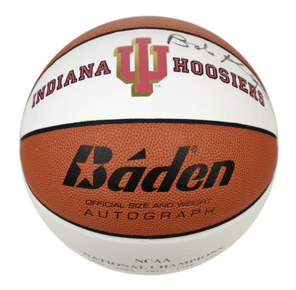 Bobby Knight University of Indiana Signed Full Size Basketball - JSA 