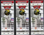 2009-10 Green Bay Packers NFL Championship Game Phantom Ticket - Lot of 3
