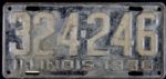 1936 Illinois License Plate Given to Ray Nitschke With Estate Letter - Green Bay Packers Legend