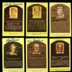 1980s-90s Hall of Fame Signed Postcard - Lot of 5 w/ Coveleski Herman Doerr Chandler & Kell - JSA 
